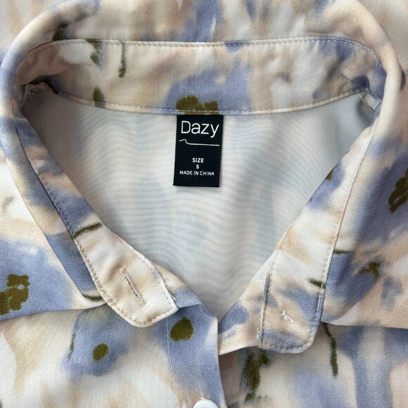 Dazy Soft Watercolor Floral Blouse – Women’s Small S - Picture 6 of 8